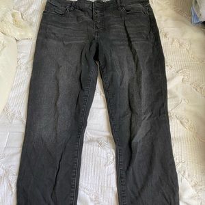 Black High waisted skinny jeans. Size 12.